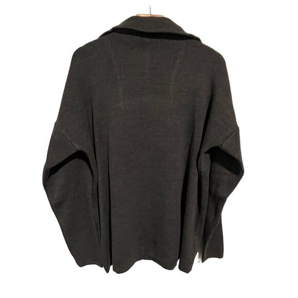 Trendyol Men’s Dark Grey Quarter Zip Pullover Sweater Size Large Acrylic NEW - Picture 10 of 10